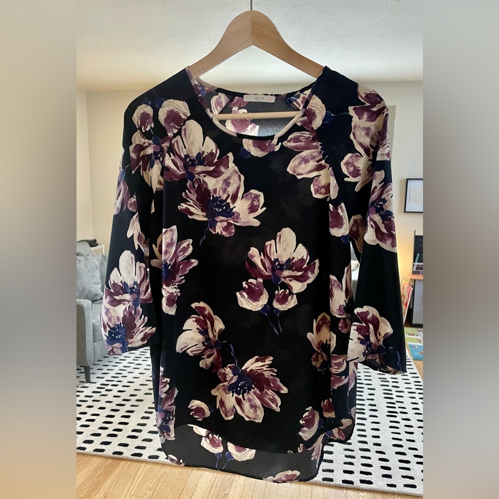 Dark Floral Blouse